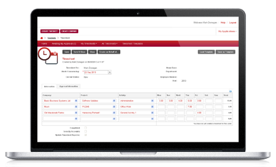 Timesheets manager screenshot